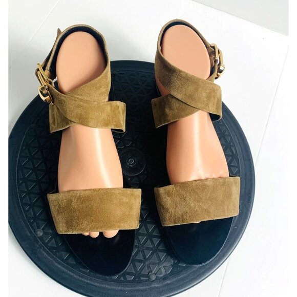 #4 STELLA LUNA Brown Leather Sandals Ankle Wrap 39 8 - Picture 3 of 11